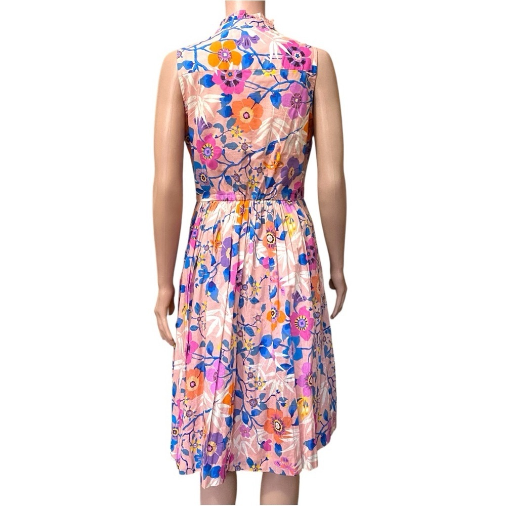 J. Crew Liberty Fabric Pavillion MIDI Length Floral Spring Dress Sleeveless - Picture 2 of 12